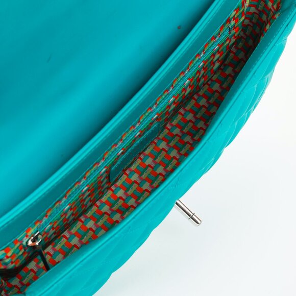 Chanel Teal Paris-Seoul Medium Lambskin Coco Rain Flap Bag - Picture 14 of 16